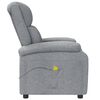 vidaXL Massage Recliner Light Gray Fabric