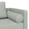 vidaXL Chaise Lounge with Cushions Light Grey Velvet