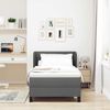 vidaXL Box Spring Bed with Mattress Dark grey 31.50 x 78.74 in Fabric