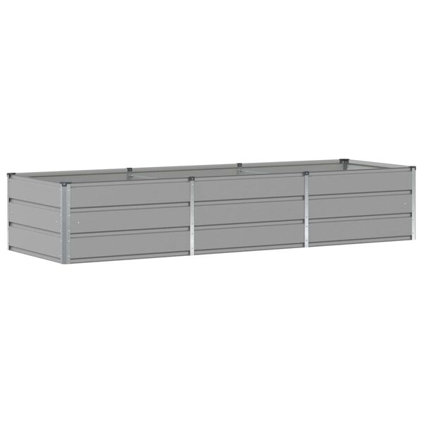 vidaXL Planter Light Grey 94.49 x 31.50 x 17.72 in Steel