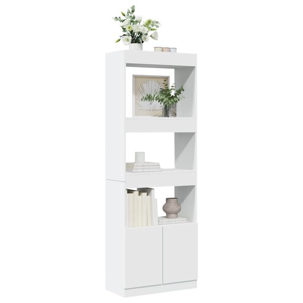 vidaXL Highboard White Engineered wood 24.8x13.0x70.9 in Highboard