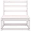 vidaXL Garden Lounge Set White Solid pinewood Large Modular