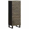 vidaXL Highboard Black Solid mango wood with engineered wood and metal