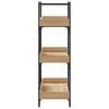 vidaXL Bookcase Sonoma oak Engineered wood Medium Adjustable Feet