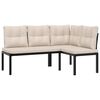 vidaXL Garden Sofa Set Black, Brown, Taupe