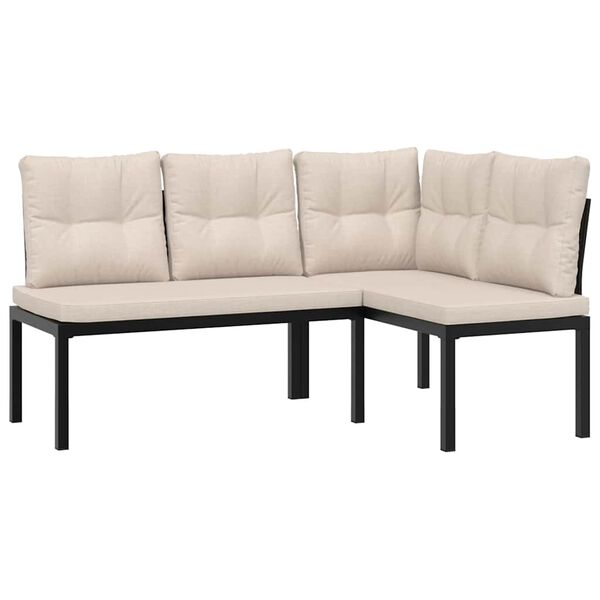 vidaXL Garden Sofa Set Black, Brown, Taupe