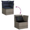 vidaXL 6 Piece Patio Sofa Set with Cushions Gray Poly Rattan