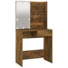 vidaXL Dressing Table Set With Led Smoked oak Engineered wood, acrylic