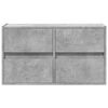 vidaXL TV Wall Cabinet Concrete Grey Engineered Wood Large