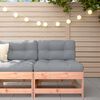 vidaXL Garden Middle Sofa Brown Solid Douglas Fir wood Medium Modular