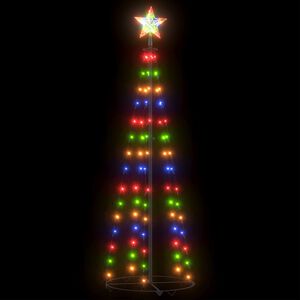 vidaXL Christmas Tree Colorful PVC, Metal Medium Lights Cone-shaped
