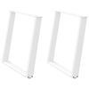 vidaXL Dining Table Leg White Powder-coated steel Standard