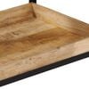 vidaXL Kitchen Trolley 23.6"x15.7"x31.5" Solid Rough Wood Mango