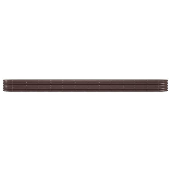 vidaXL Garden Raised Bed Brown Powder-coated steel Large Durable