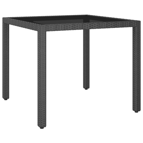 vidaXL Garden Table Set of 3 Black