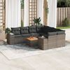 vidaXL Garden Sofa Set Grey PE rattan Large Modular Garden Sofa Set