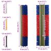 vidaXL Cattle Brushes Red and Blue 20 x 9 x 50 cm Plastic and Steel