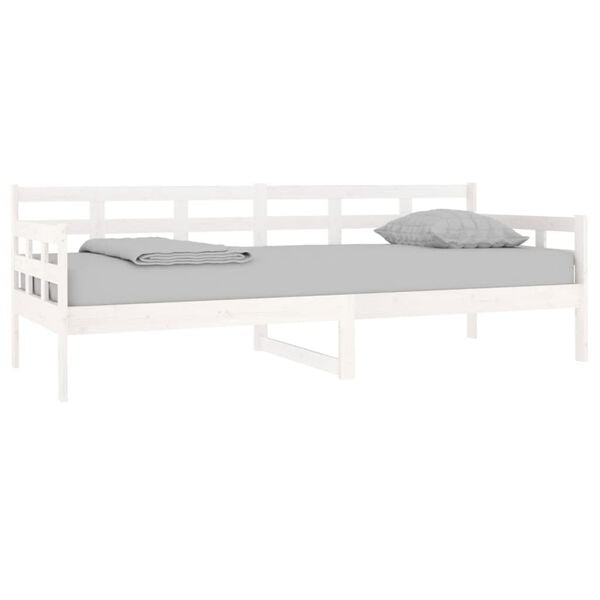 vidaXL Day Bed White Solid pine wood 31.5x79.0 in