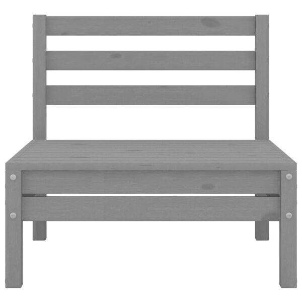 vidaXL Garden Lounge Set Grey Solid Pinewood Medium Modular