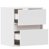 vidaXL Wall-mounted Bedside Cabinet White Engineered Wood Compact