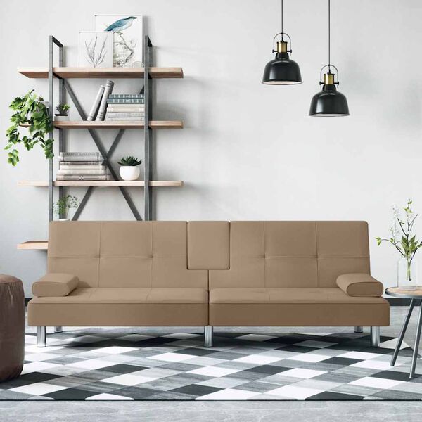 vidaXL Sofa Bed Cappuccino