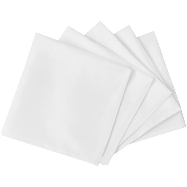 vidaXL Napkin Set of 50 White 100% Polyester 19.7 x 19.7 in