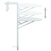 vidaXL Balcony Table White Plastic Small Foldable Balcony Table
