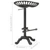 vidaXL Bar Stool Black Cast Iron Counter Height Adjustable Retro
