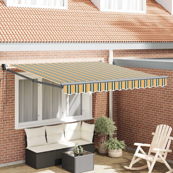 vidaXL Retractable Awning Multicolour 137.80 x 98.43 in