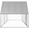 vidaXL Chicken Coop Silver Galvanized steel 19.7 x 6.6 x 6.6 ft Locks