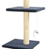 vidaXL Cat Tree Dark Blue Engineered Wood, Carton, Plush Fabric, Sisal Rope