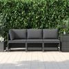 vidaXL Garden Lounge Set Gray PE rattan, steel Small Modular