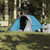 vidaXL Camping Tent Cabin 4-Person Blue Waterproof
