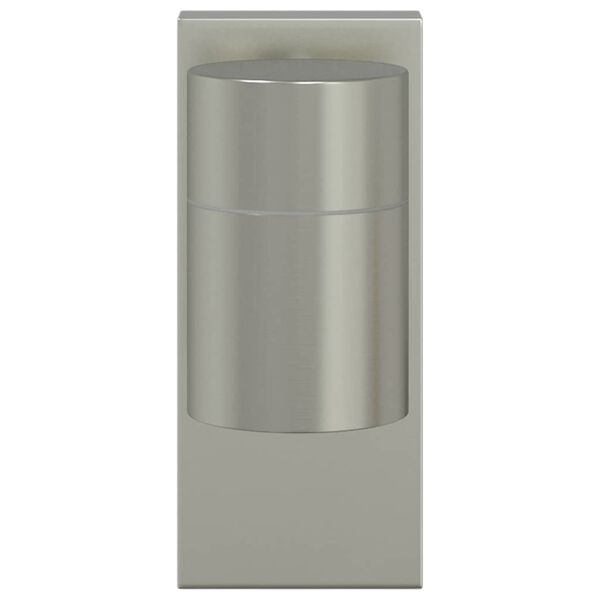 vidaXL Outdoor Wall Light Silver 6.5 x 10.5 x 16 cm Stainless steel