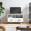 vidaXL TV Cabinet White Engineered wood, iron Medium TV Cabinet