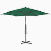 vidaXL Garden Parasol Green Polyester and steel Large Rotatable