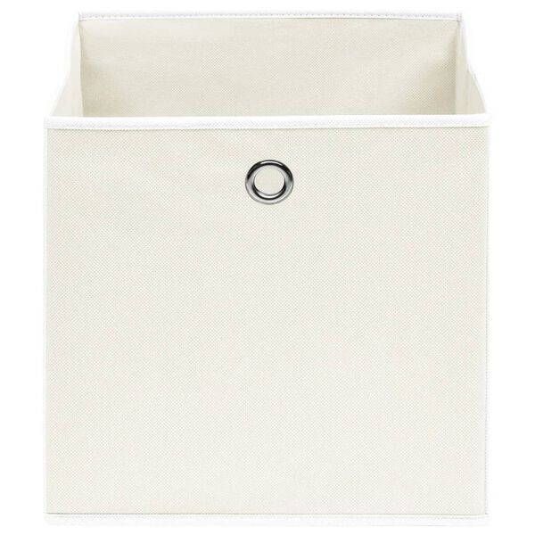 vidaXL Storage Box Set of 4 White Non-woven fabric (100% polyester)