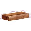 vidaXL Wall Shelves 2 pcs 15.7"x6.7"x3.1" Solid Wood Acacia