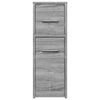 vidaXL Narrow Bathroom Cupboard Grey Sonoma Engineered wood Slim