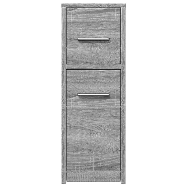 vidaXL Narrow Bathroom Cupboard Grey Sonoma Engineered wood Slim