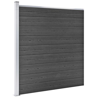 vidaXL Fence Panel Set WPC 411.4"x73.2" Black