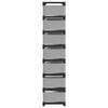 vidaXL Shoe Rack Grey Non-woven fabric and powder-coated steel Tall