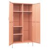 vidaXL Wardrobe Pink Steel Large Wardrobe Rectangular Modern