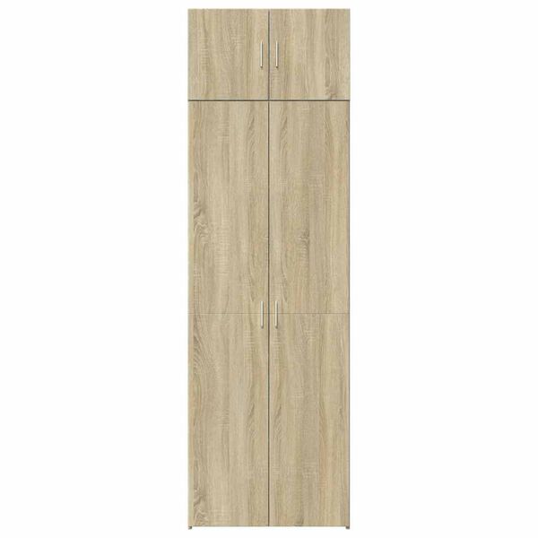 vidaXL Storage Cabinet Sonoma Oak 27.6"x16.7"x88.6" Engineered Wood