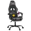 vidaXL Gaming Chair Black and Grey Faux leather, metal, plywood, foam