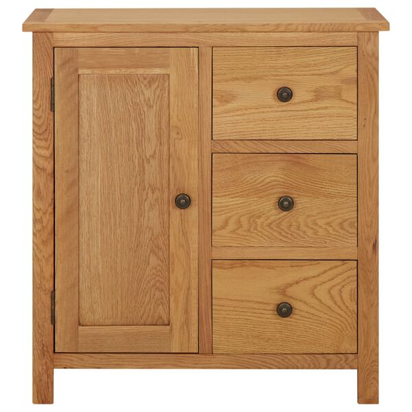 vidaXL Cupboard Natural Oak Solid oak wood Medium Cupboard Rectangular