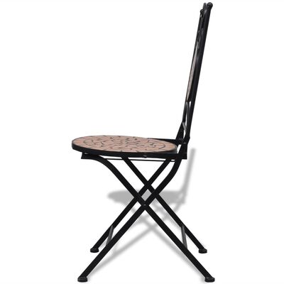 vidaXL Folding Bistro Chairs 2 pcs Ceramic Terracotta