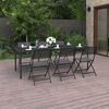 vidaXL Outdoor Dining Set Anthracite and Black