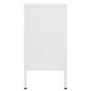 vidaXL Sideboard White 41.3"x13.8"x27.6" Steel and Tempered Glass