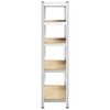 vidaXL 5-Layer Heavy-duty Shelf Silver Steel&Engineered Wood
